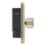 LAP  2-Gang 2-Way LED Dimmer Switch  Antique Brass with Colour-Matched Inserts