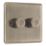 LAP  2-Gang 2-Way LED Dimmer Switch  Antique Brass with Colour-Matched Inserts