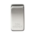 Knightsbridge 'DISHWASHER' Switch Cover Brushed Chrome