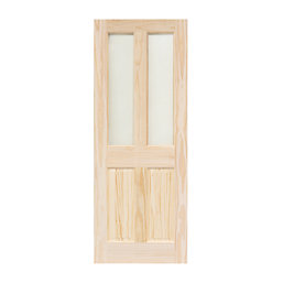 Victorian 2-Clear Light Unfinished Pine Wooden 2-Panel Internal Door 1981mm x 762mm