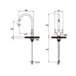 Clearwater Davina Dual-Lever Monobloc Tap Chrome