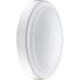 Luceco LED Decorative Indoor Bulkhead White & Chrome 14W 1300lm - Screwfix