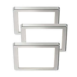 Sensio Plaza Square LED Cabinet Downlight Brushed Steel 10.8W 250lm 3 Pack