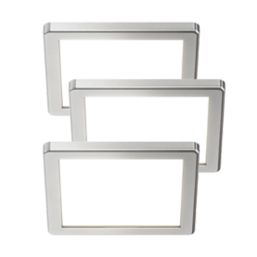 Sensio Plaza Square LED Cabinet Downlight Brushed Steel 10.8W 250lm 3 Pack