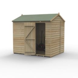 Forest Beckwood 7' 6" x 6' (Nominal) Reverse Apex Shiplap Timber Shed with Base