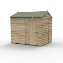 Forest Beckwood 7' 6" x 6' (Nominal) Reverse Apex Shiplap Timber Shed with Base