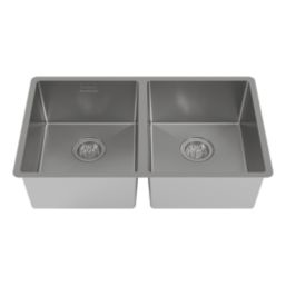 Carysil SR1024 2 Bowl Stainless Steel Kitchen Sink 750mm x 440mm