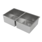 Carysil SR1024 2 Bowl Stainless Steel Kitchen Sink 750mm x 440mm