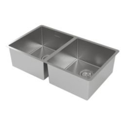 Carysil SR1024 2 Bowl Stainless Steel Kitchen Sink 750mm x 440mm