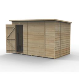 Forest Beckwood 9' 6" x 6' (Nominal) Pent Shiplap Timber Shed with Assembly