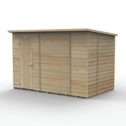 Forest Beckwood 9' 6" x 6' (Nominal) Pent Shiplap Timber Shed with Assembly