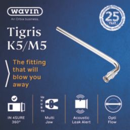 Wavin Tigris  Multi-Layer Composite Press-Fit Adapting 90° 300mm Radiator Elbows 15mm x 16mm 10 Pack