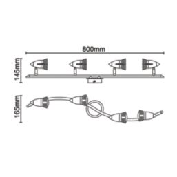 Inlight Elara Linear Light Fitting Satin Nickel