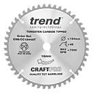 Trend CSB/CC18448T Wood Crosscut Circular Saw Blade 184 x 16mm 48T