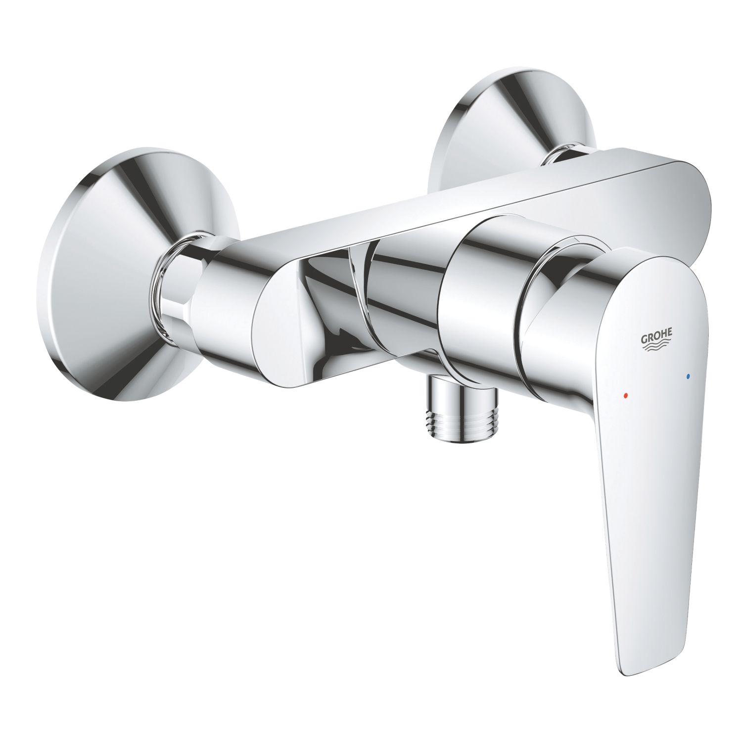 Grohe Start Edge Exposed Single Outlet Manual Chrome Wall-Mounted Shower Mixer Valve (463XT)