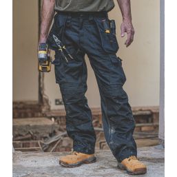 DEWALT Pro Tradesman Work Trousers Black 36" W 31" L