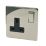 Crabtree Platinum 13A 1-Gang DP Switched Plug Socket Black Nickel  with Black Inserts