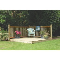 Forest  Patio Decking Kit Base & Balustrade 2.4m x 2.4m