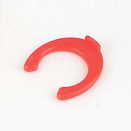 FloPlast FloFit+ Plastic Collet Clips Red 10mm 20 Pack