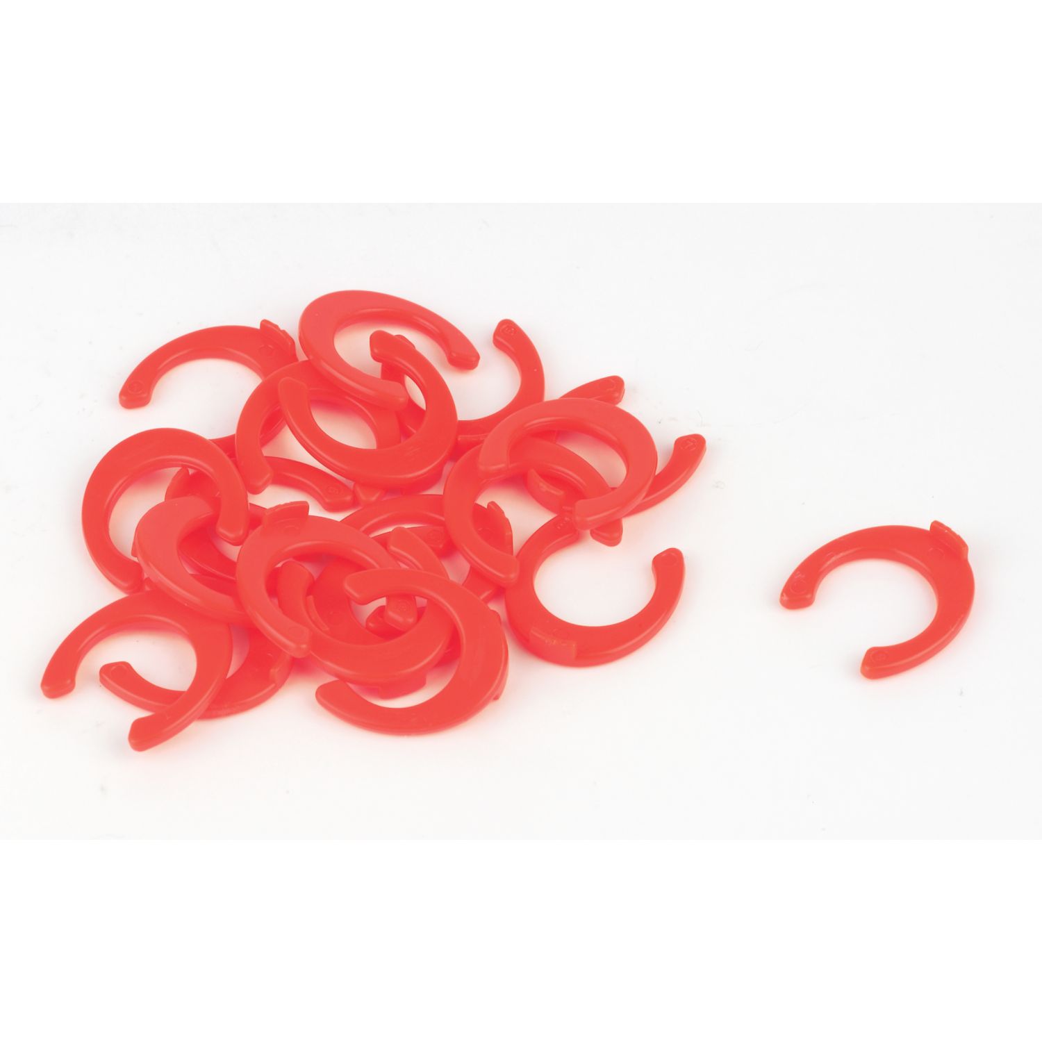 FloPlast FloFit+ Plastic Collet Clips Red 10mm 20 Pack (464FA)