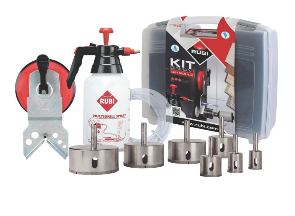 Rubi Easy Gres Plus Tile Drilling Kit 11 Pieces Screwfix
