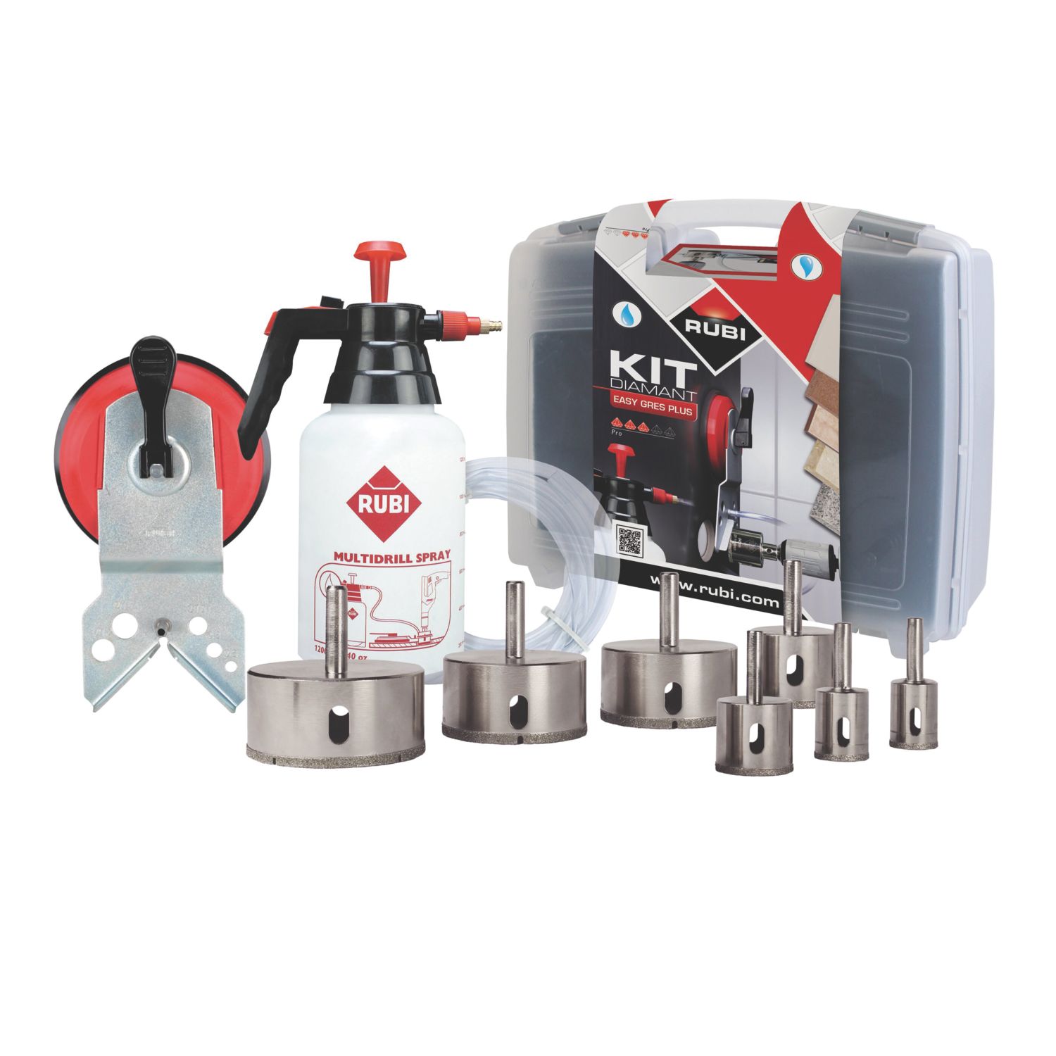 Rubi Easy Gres Plus Tile Drilling Kit 11 Pieces (464FC)