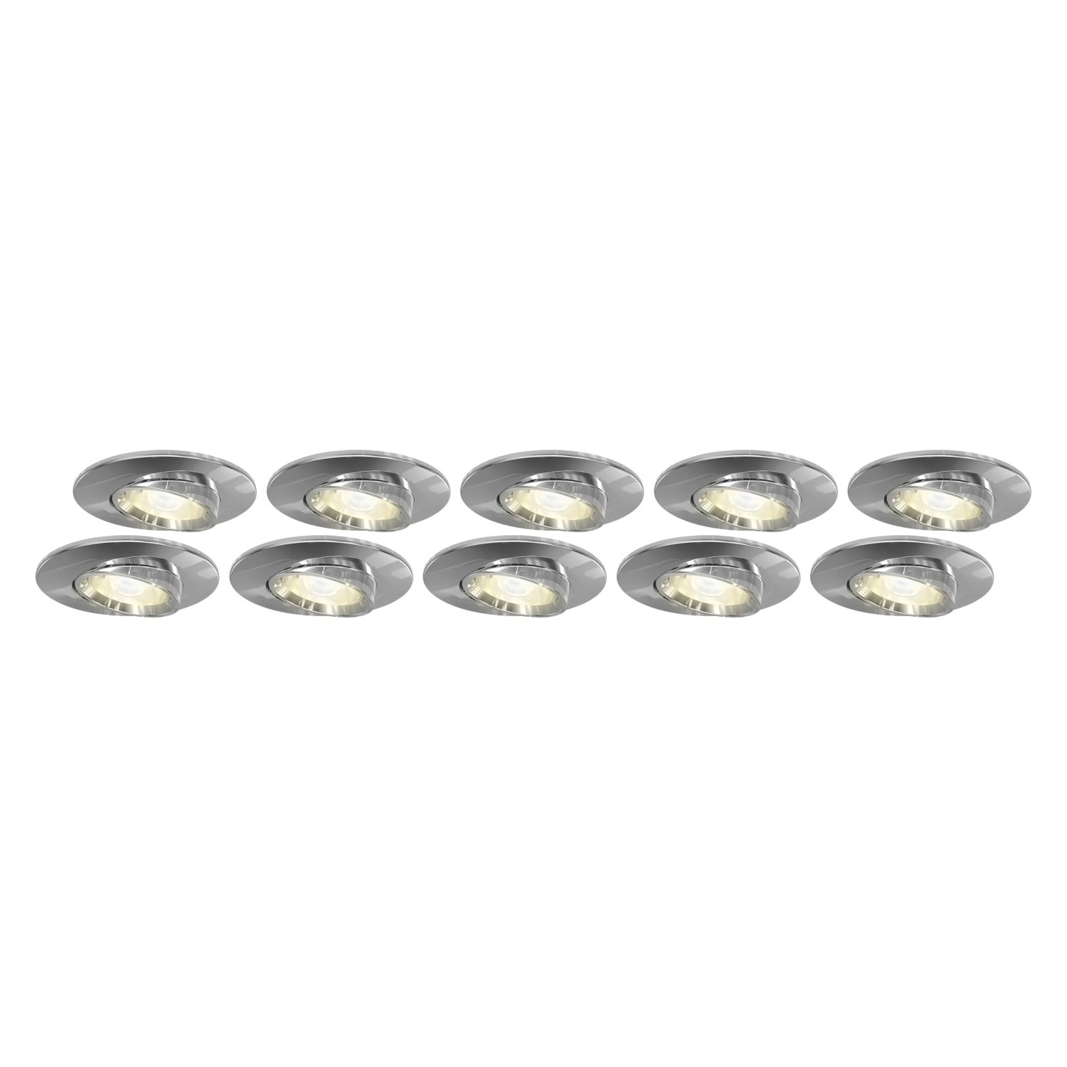 4lite Tilt Fire Rated GU10 Downlights Chrome 30 Pack (464GC)
