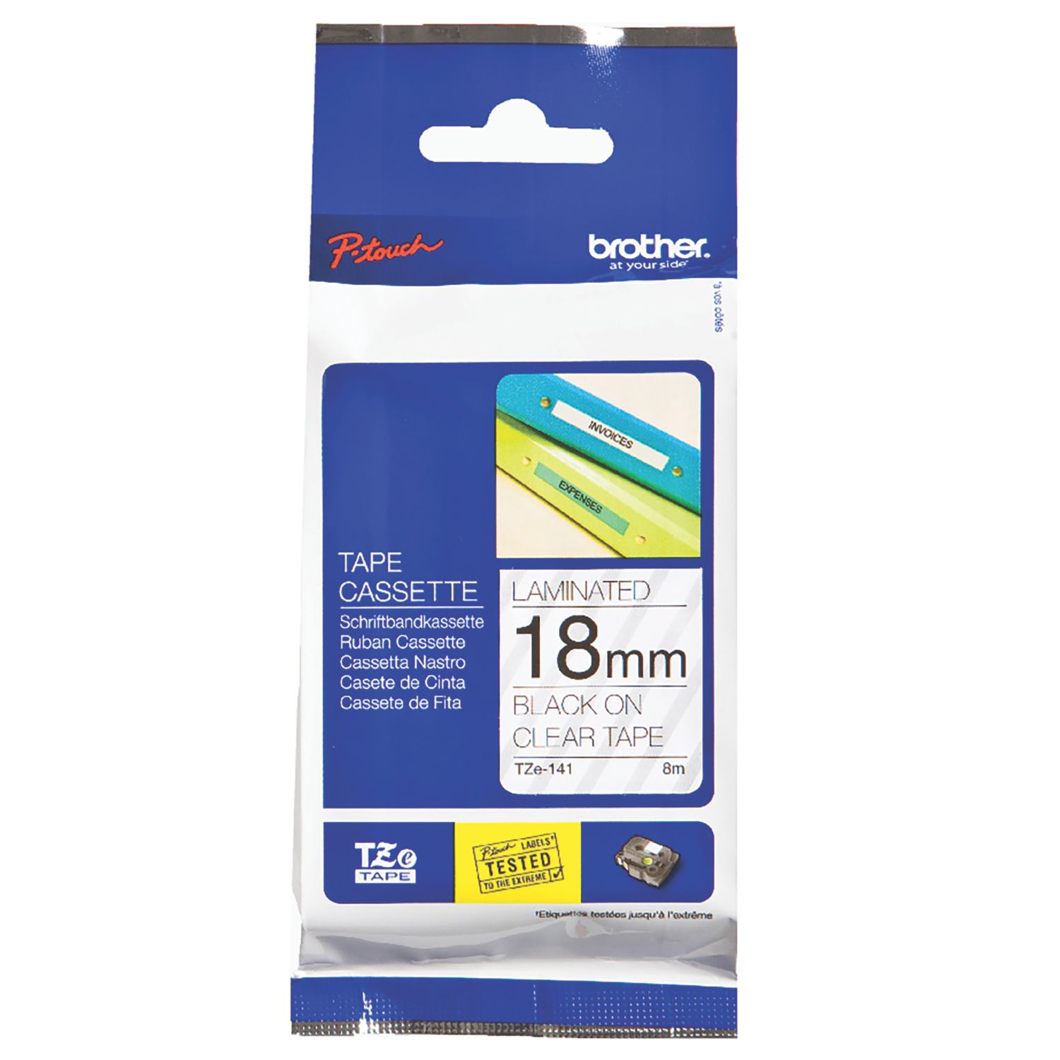 Brother TZES141 Strong Adhesive Labelling Tape 18mm x 8m (464KL)