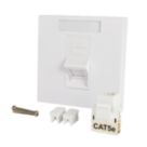 Labgear  1-Gang RJ45 Ethernet Socket White with Colour-Matched Inserts