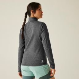 Dare 2B Lowline II Womens Quarter-Zip Fleece Pullover Charcoal Grey Marl - 1MX Size 10