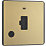 British General Evolve 13A Unswitched Fused Spur with LED Satin Brass with Black Inserts