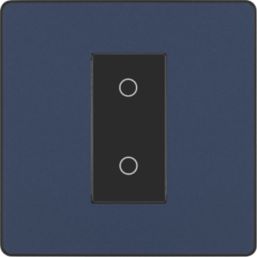 British General Evolve 1-Gang 2-Way LED Single Secondary Trailing Edge Touch Dimmer Switch  Blue with Black Inserts