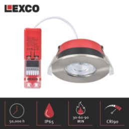 Lexco Tania Fixed  Fire Rated LED Downlight Brushed Nickel 6W 600lm