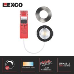 Lexco Tania Fixed  Fire Rated LED Downlight Brushed Nickel 6W 600lm