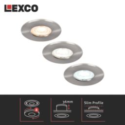 Lexco Tania Fixed  Fire Rated LED Downlight Brushed Nickel 6W 600lm