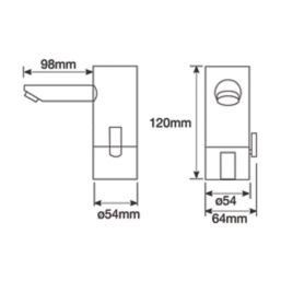 Infratap Beck  Polished Chrome  120mm Sensor Mono Basin Mixer Tap