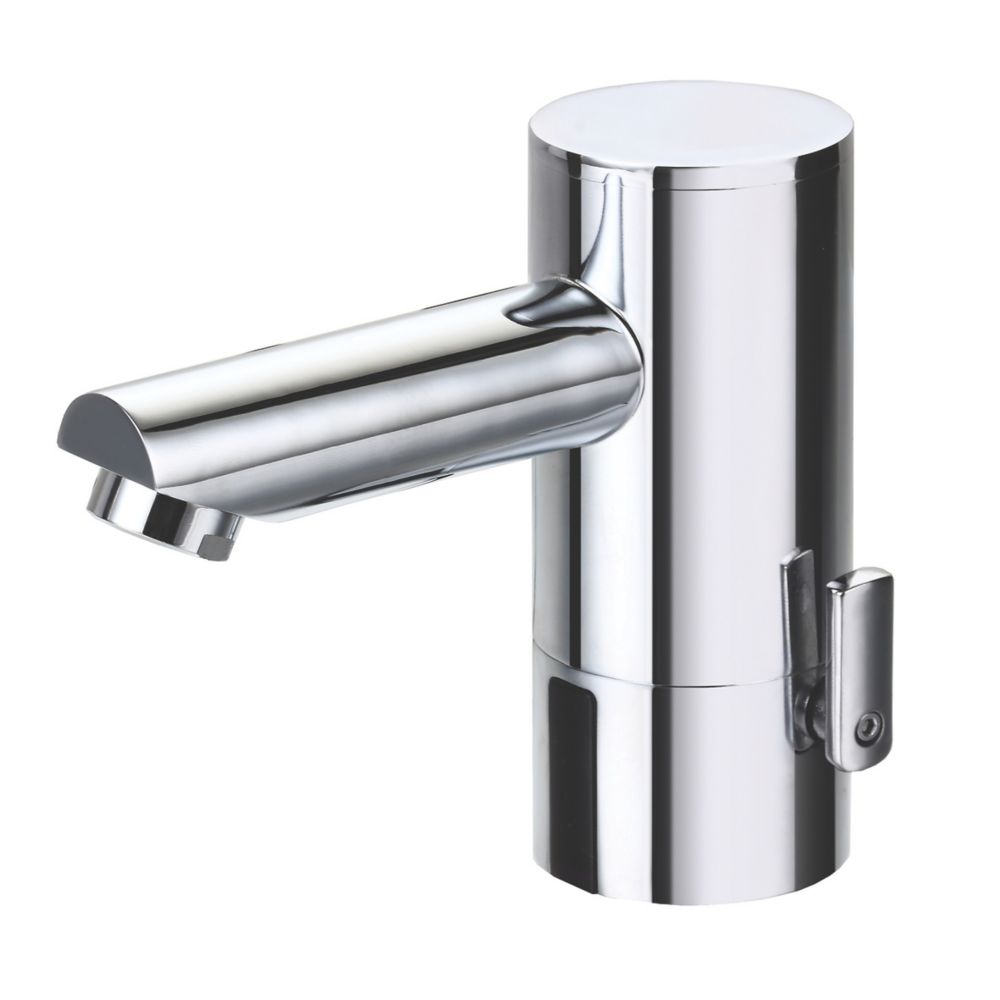 Infratap Beck Polished Chrome 120mm Sensor Mono Basin Mixer Tap - Screwfix
