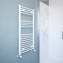 Flomasta 1000mm x 600mm 1805BTU White Curved  Towel Radiator