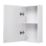 Croydex Carra Mirrored Single-Door Cabinet  White Gloss 300mm x 120mm x 500mm