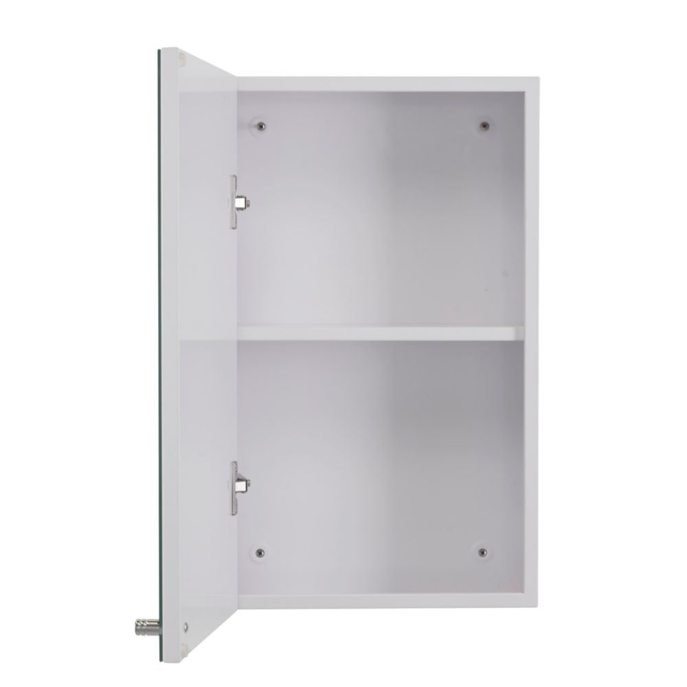 MAINE White Undersink Bathroom Cabinet - Mirrored Single/Double Door With Drawer, Narrow Tallboy Storage