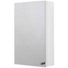 Croydex Carra Mirrored Single-Door Cabinet  White Gloss 300mm x 120mm x 500mm