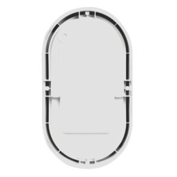 4lite Pylus Outdoor Oval LED Bulkhead Wall Light With PIR Sensor White 12.5W 1100lm