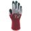 Wonder Grip WG-355 Dual  General Handling Gloves Maroon/Grey Medium