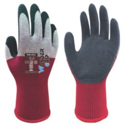 Wonder Grip WG-355 Dual  General Handling Gloves Maroon/Grey Medium