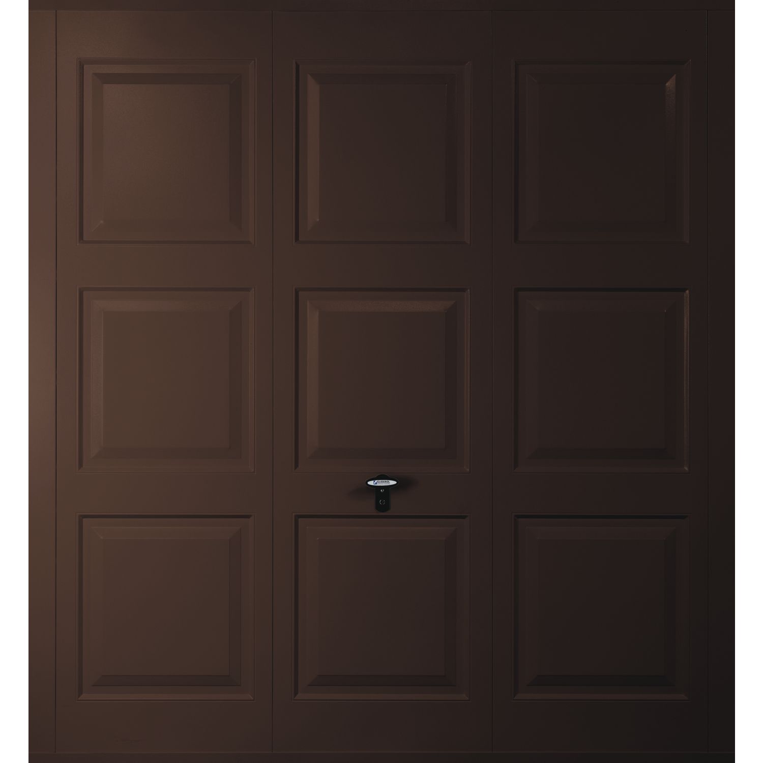 Gliderol Georgian 7' 6" x 6' 6" Non-Insulated Framed Steel Up & Over Garage Door Brown (464VR)