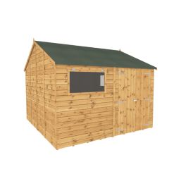 Mercia Modular 9' 6" x 10' (Nominal) Reverse Apex Shiplap T&G Timber Workshop