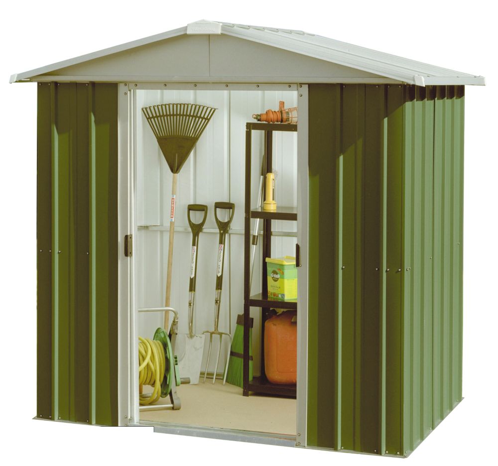 Yardmaster  6' x 4' (Nominal) Apex Metal Shed Green