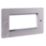 LAP  4-Module Modular Faceplate Brushed Stainless Steel