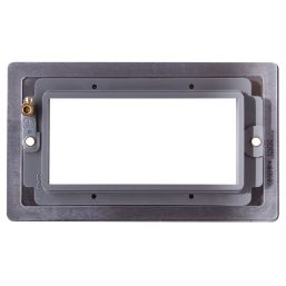 LAP  4-Module Modular Faceplate Brushed Stainless Steel