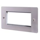 LAP  4-Module Modular Faceplate Brushed Stainless Steel